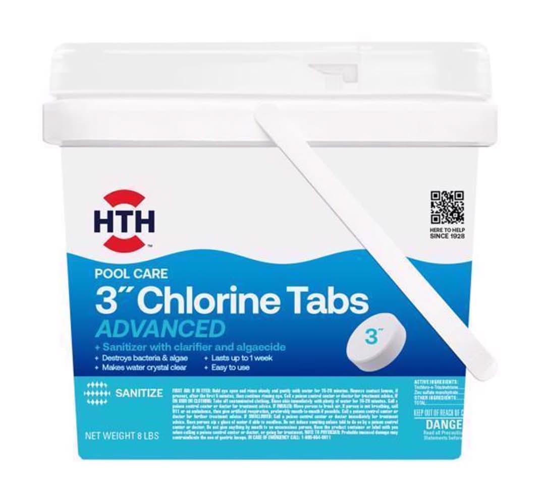 Hth Pool Care 3" Tablet Chlorinating Chemicals 8 Lb