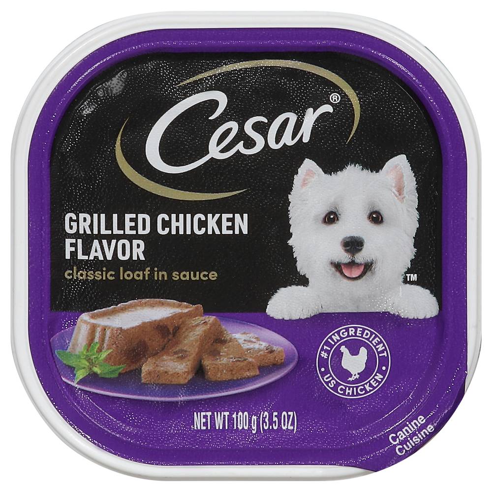 Cesar Classic Loaf in Sauce Grilled Chicken Flavor Dogs Food (3.5 oz)