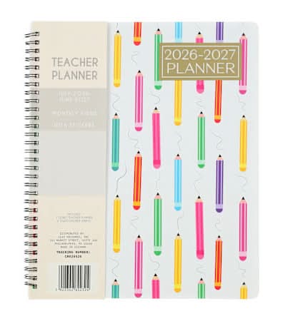 Teacher Planner July 26- June 27 With Stickers Pencils