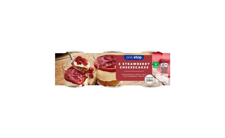 One Stop Strawberry Cheesecakes 3's (392936)