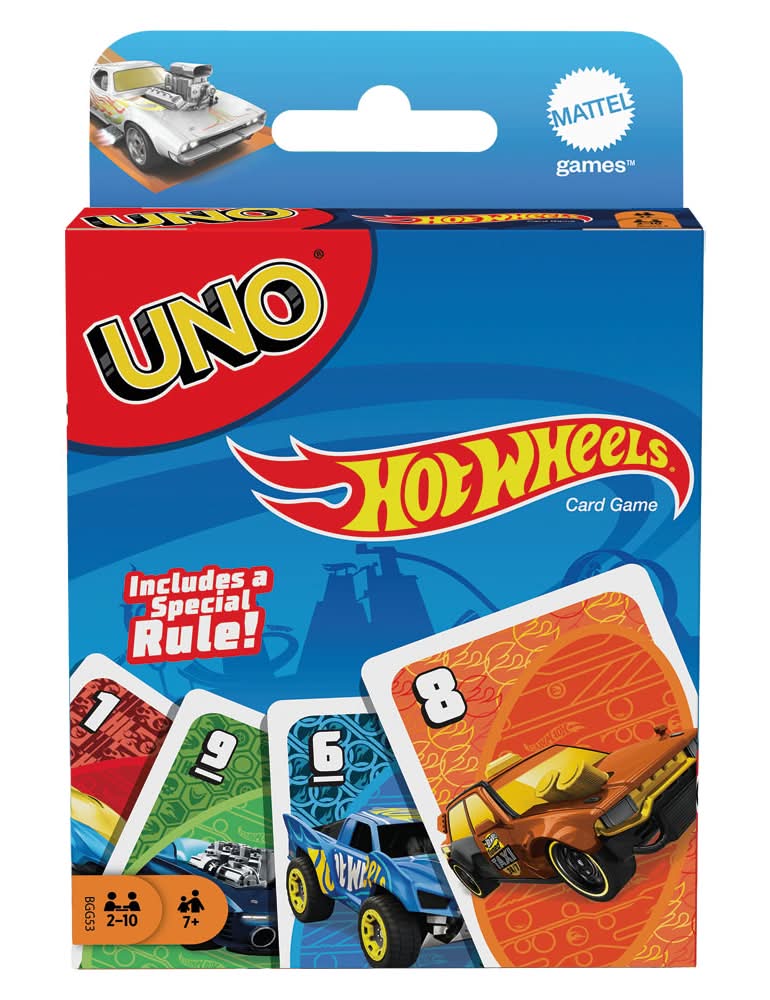 Uno Hot Wheels Card Game For Ages 7+ Years