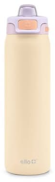 Ello Pop & Fill Stainless Steel Water Bottle 22 oz, Pastel Paradise