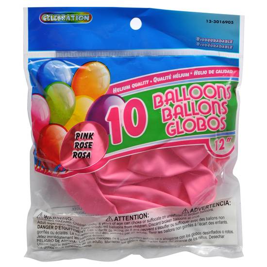 Celebration Balloons - Pink, 15 Pack (12")