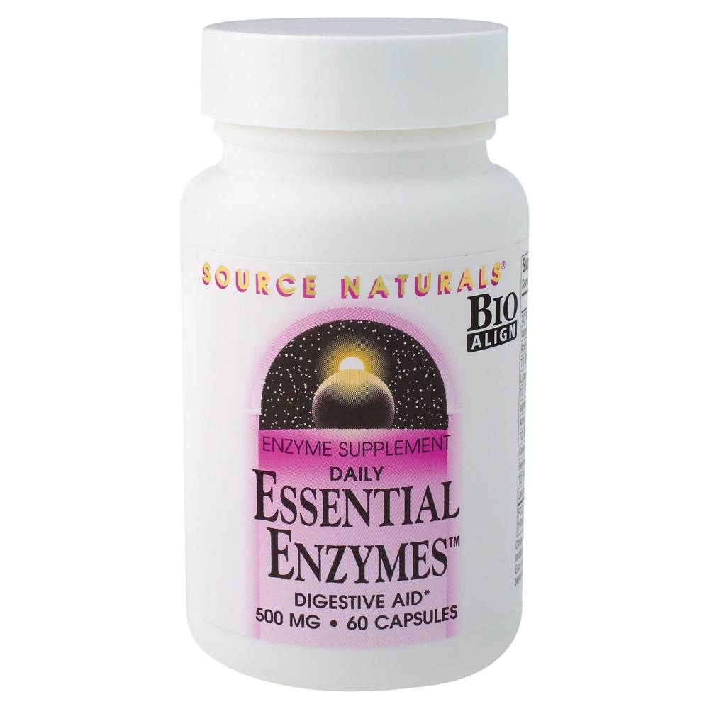 Daily Essential Enzymes – Digestive Aid – 500 Mg (60 Capsules)