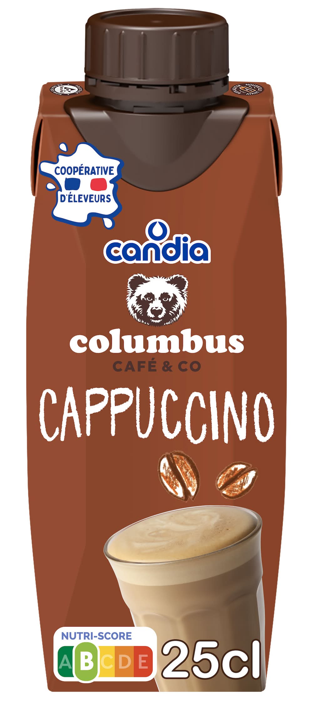 Candia - Boisson lactée cappuccino columbus (250ml)