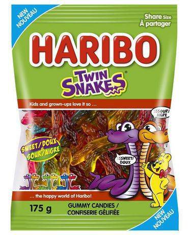 Haribo confiseries gélifiées douces et aigres twin snakes (175 g) - twin snakes gummy candies sweet and sour (175 g)