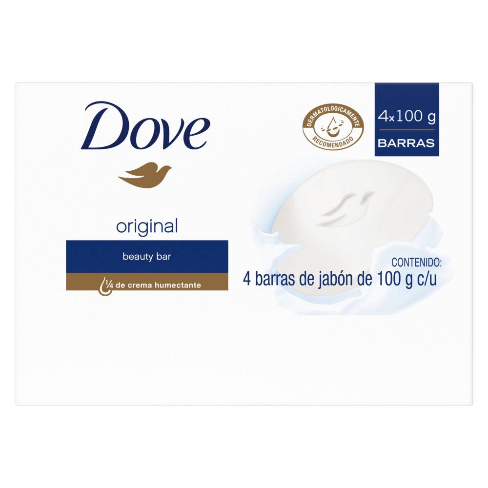 Dove jabón original beauty bar (4 pack, 90 g)