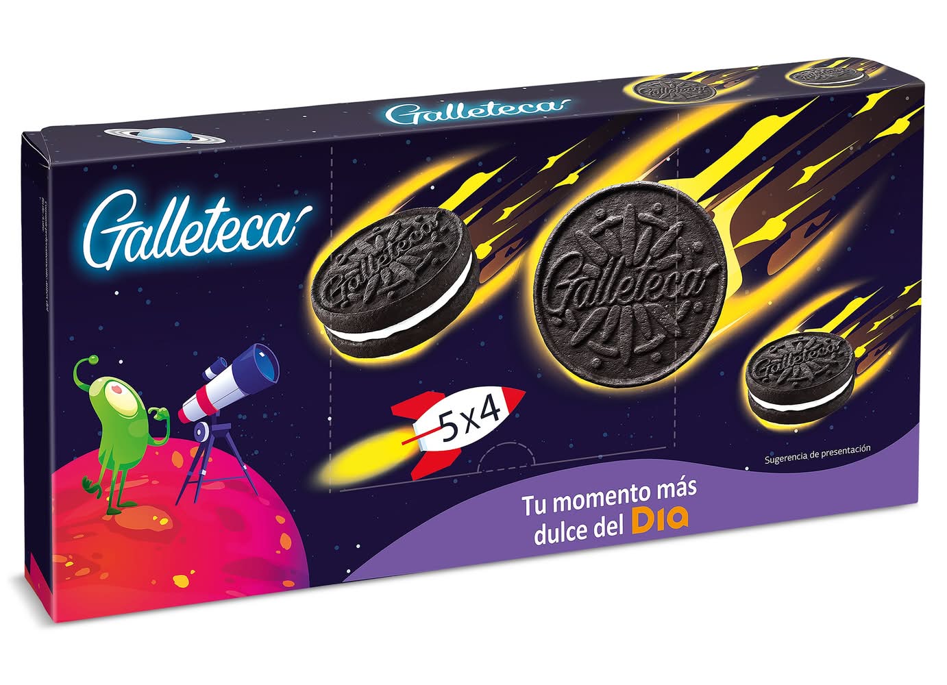 Galletas De Cacao Rellenas De Crema Galleteca De Dia Caja 220 G