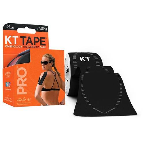 KT Tape Pro Black Precut Strips - 20.0 ea