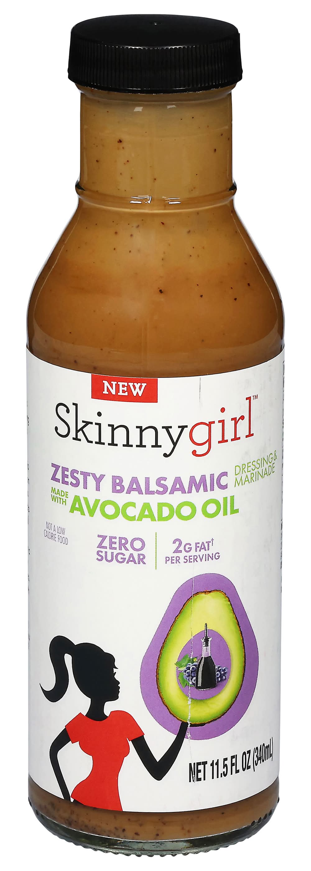 Skinnygirl Avocado Oil Dressing & Marinade, Zesty Balsamic (11.5 fl oz)