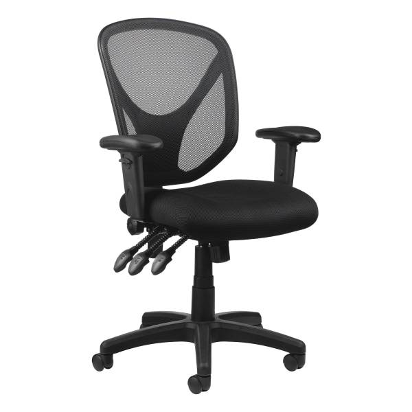 Realspace�® MFTC 200 Ergonomic Mesh Mid-Back Task Chair, Black, BIFMA Compliant