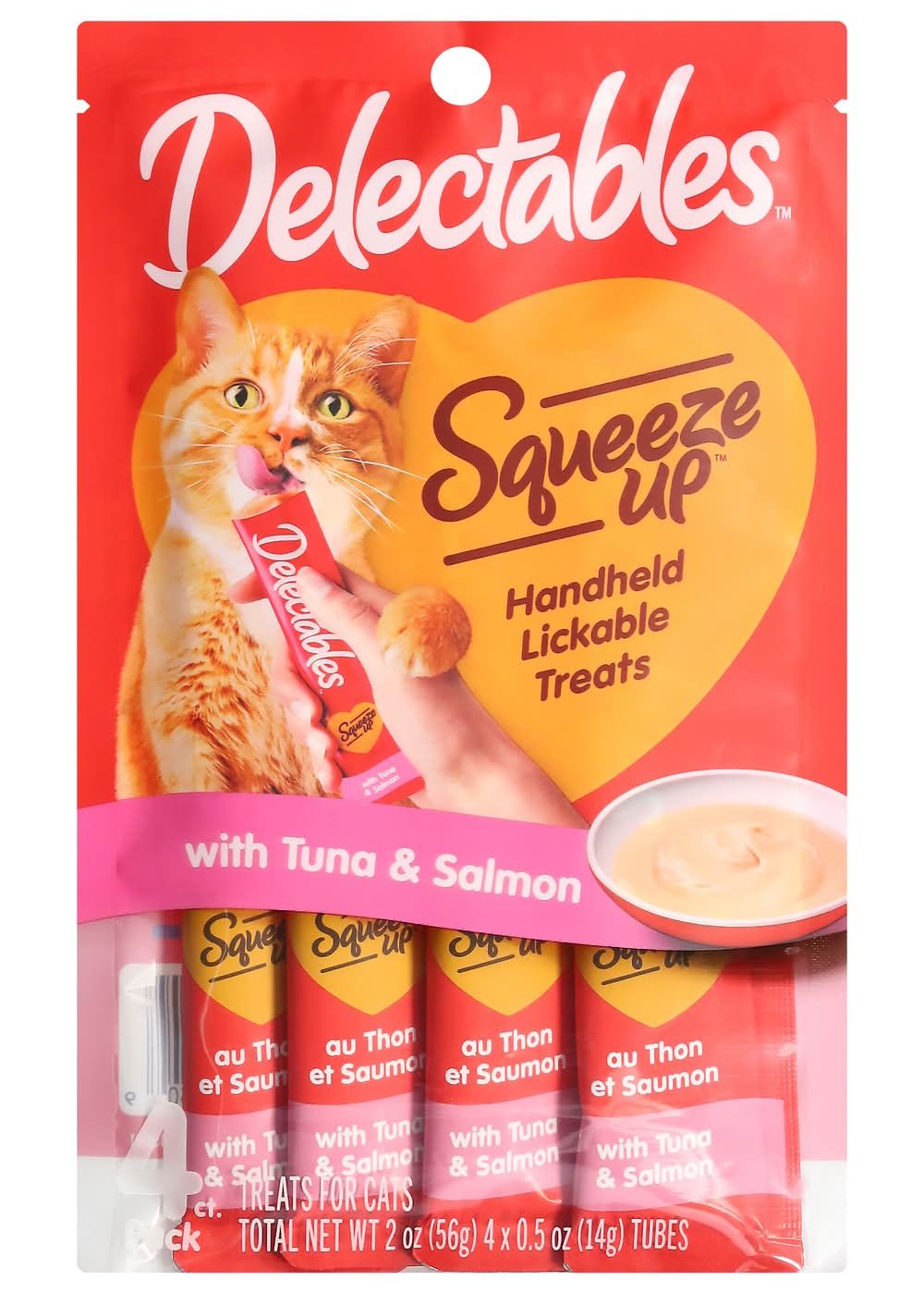 Delectables Squeeze Up Cat Treats With Tuna & Salmon (4 x 0.5 oz)