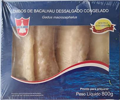 Lombo de bacalhau do Porto extra limpo