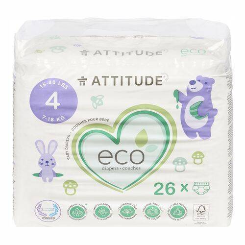 Attitude couches eco, taille 4 (26unités) - eco diapers (26 units)
