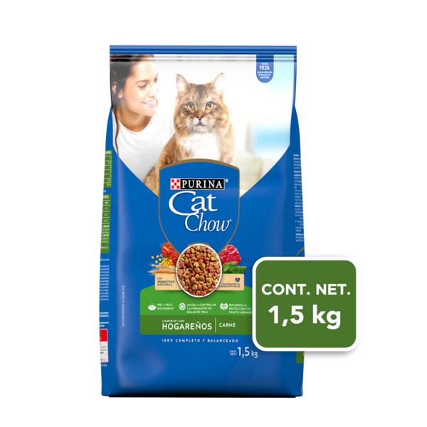 Cat chow alimento seco para gato adulto hogareños
