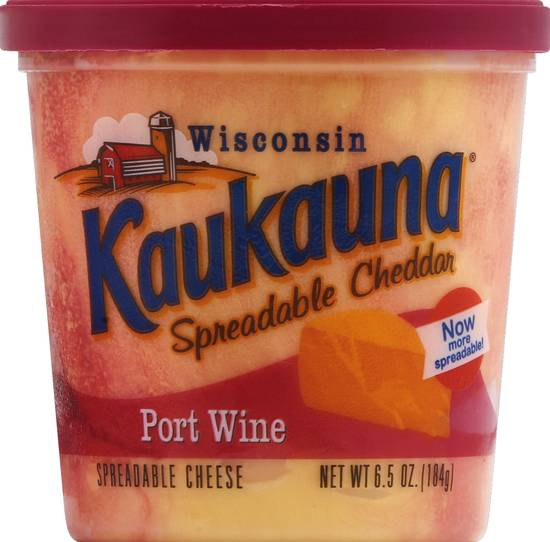 Kaukauna Spreadable Cheddar Port Wine Cheese
