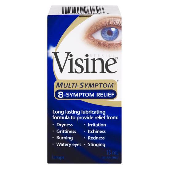 Visine Multi-Symptom Drops For Irritated Eyes (15 ml)