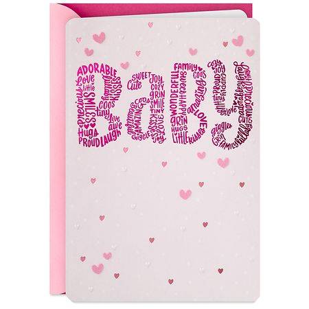 Hallmark New Baby Girl Congratulations Card (so much happiness pink hearts) E54