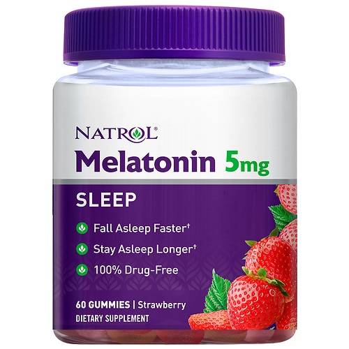 Natrol Melatonin 5mg, Sleep Support, Gummies Strawberry - 60.0 ea