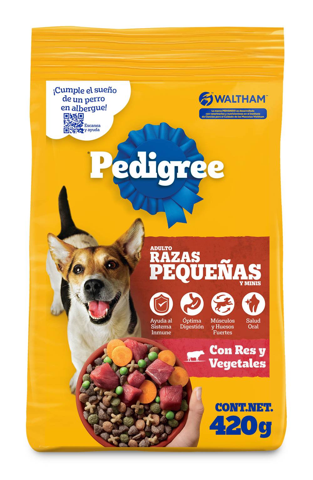 Pedigree · Alimento seco para perro adulto raza pequeña y mini (420 g)