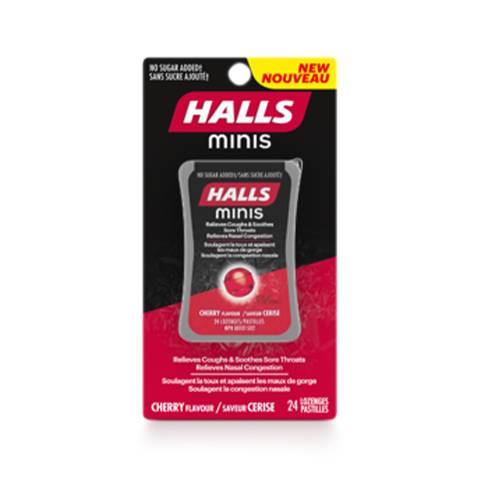 Halls Mini Cherry - 24 Count