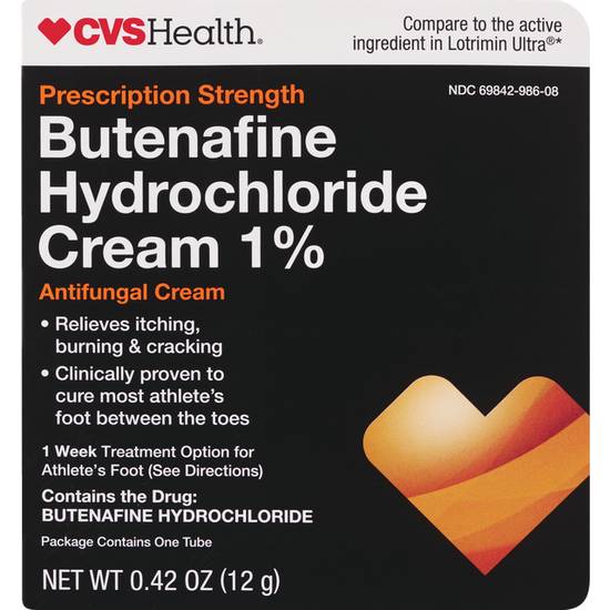 CVS Health Butenafine Hydrochloride Antifungal Cream 1%, .42 OZ