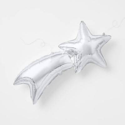 Spritz Shooting Star Foil Balloon, Silver