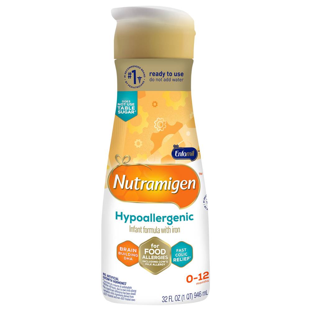 Nutramigen Hypoallergenic Infant Formula With Iron, 0-12 Months (32 fl oz)