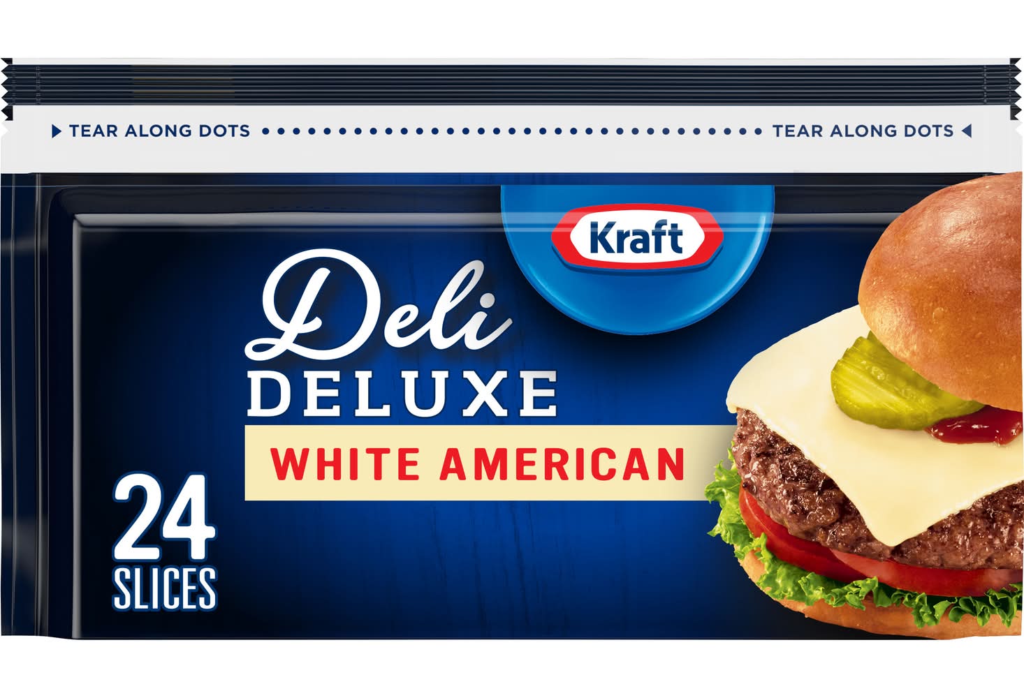 Kraft Wite American Sliced Cheese (1 lbs, 24 ct)