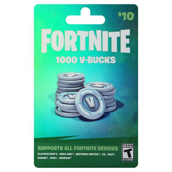 Fortnite - 1000 V-bucks Gift Card Playstation, Xbox, Nintendo Switch, PC,  Mobile