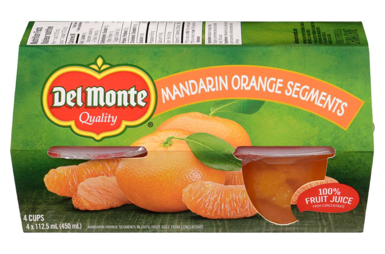 Del Monte Mandarin Fruit Bowl (4 x 112.5 ml)