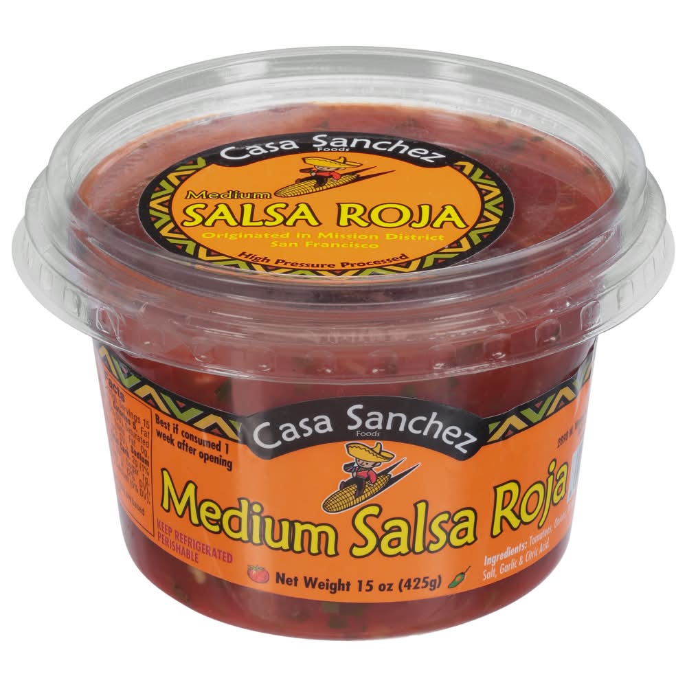 Casa Sanchez Medium Salsa Roja (15 oz)