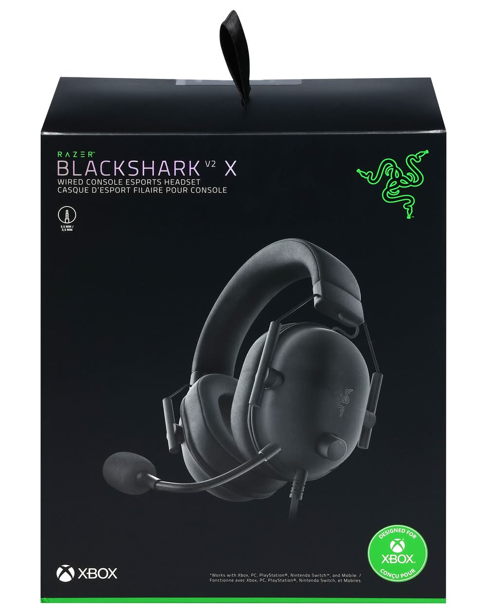 Razer Blackshark V2 X Xbox Wired Gaming Headset, Black