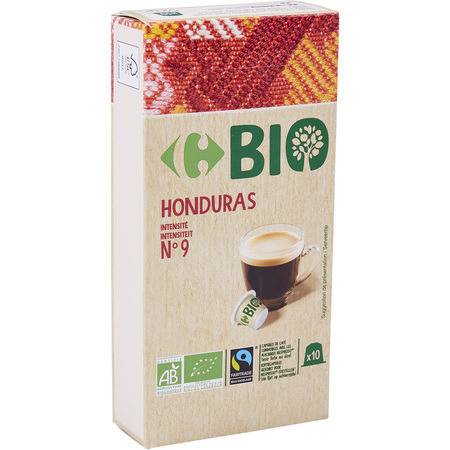 FID - Café capsules Compatibles Nespresso bio Honduras intensité 9 CARREFOUR BIO - 10 capsules