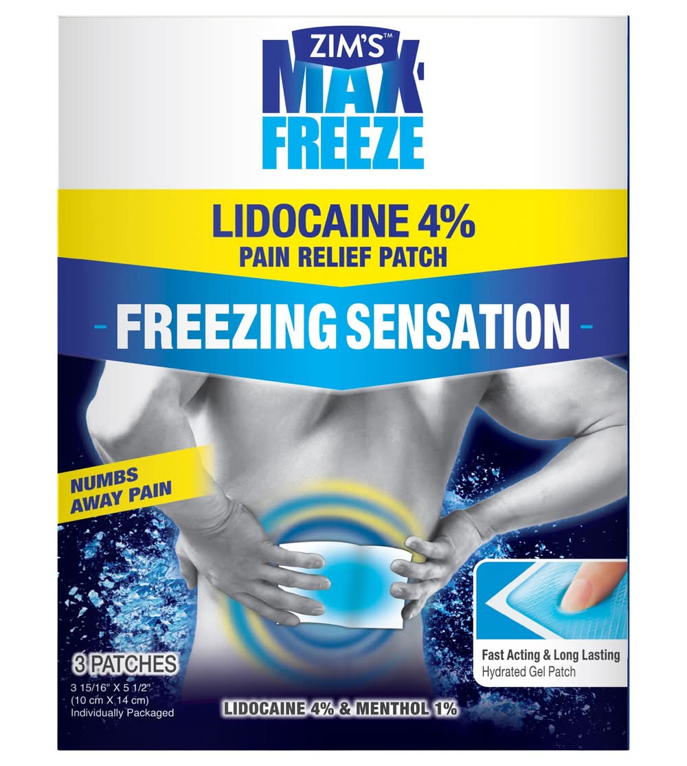 Zim's Max Freeze Lidocaine 4% Pain Relief Patch Delivery Near Me