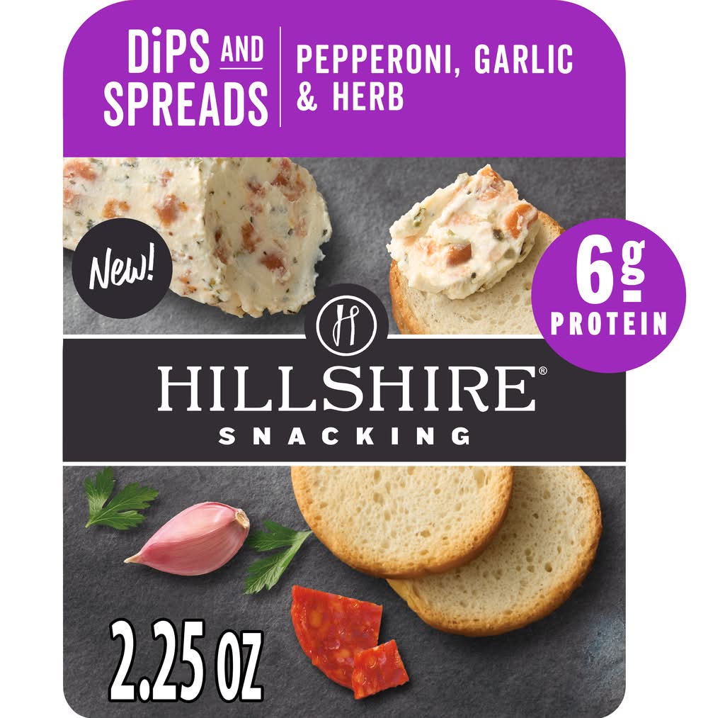 Hillshire Snacking Pepperoni Garlic and Herb Cream Cheese Spread (2.25 oz)