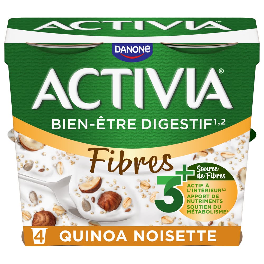 Activia - Yaourt céréales muesli quinoa noisette bifidus (480g)