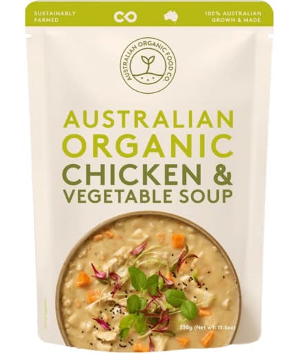 Australian Organic Food Co Chicken & Vegetable Soup Pouch (330g)