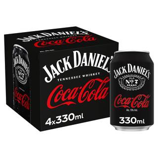 Jack Daniel's Tennessee Whiskey Coca-Cola (4 pack, 330 ml)