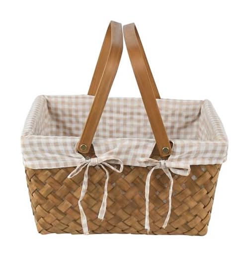 13" Picnic Basket With Liner By Ashland