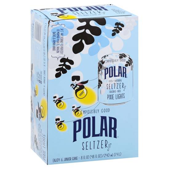 Polar Mini Pixie Lights 100% Natural Seltzer (6 x 8 fl oz)