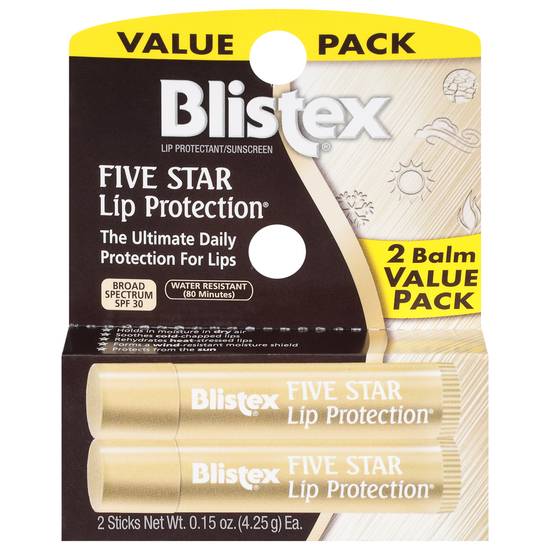 Blistex Five Star Protection Lip Balm (2 sticks)