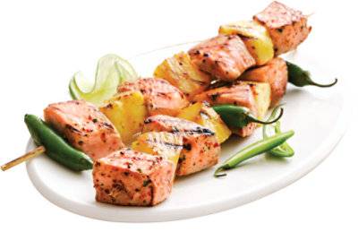 Seafood Counter Fish Salmon Kabob With Vegetables Fresh - 1.00 Lb