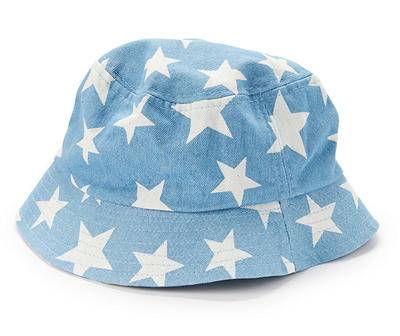 Denim Stars Bucket Hat (blue-white )