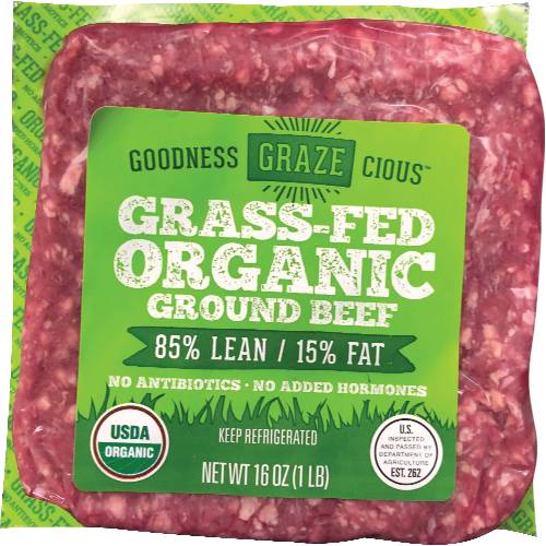 Goodness Grazecious Organic Grass-Fed 85% Lean Ground Beef