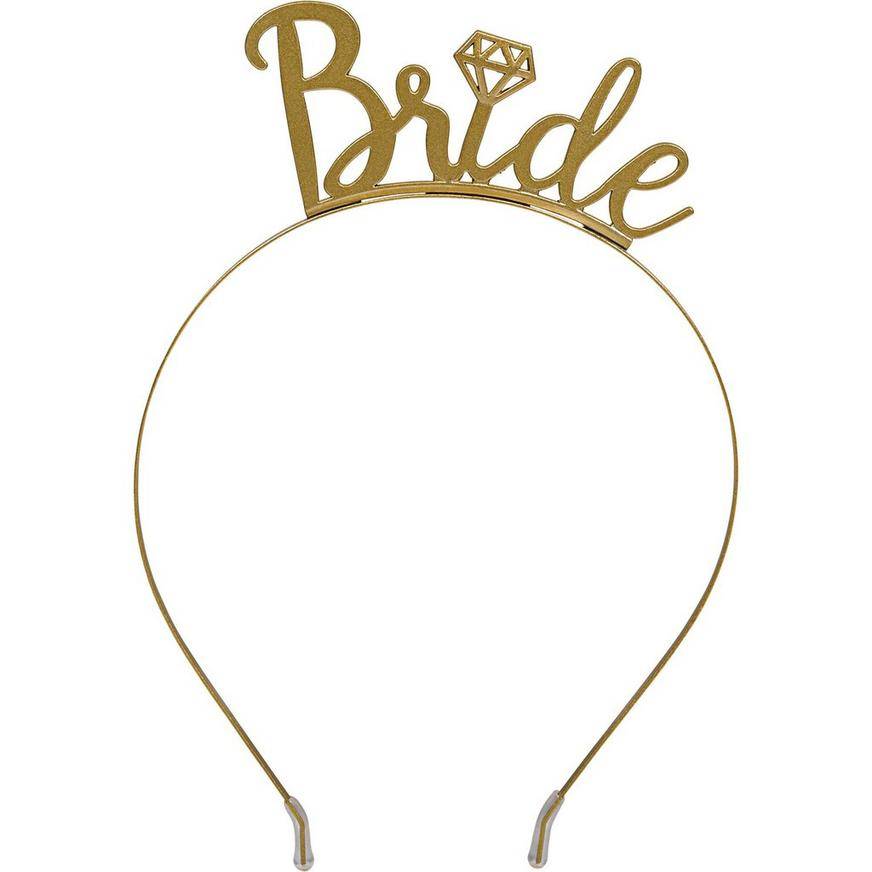 Party City Metallic Gold Bride Headband