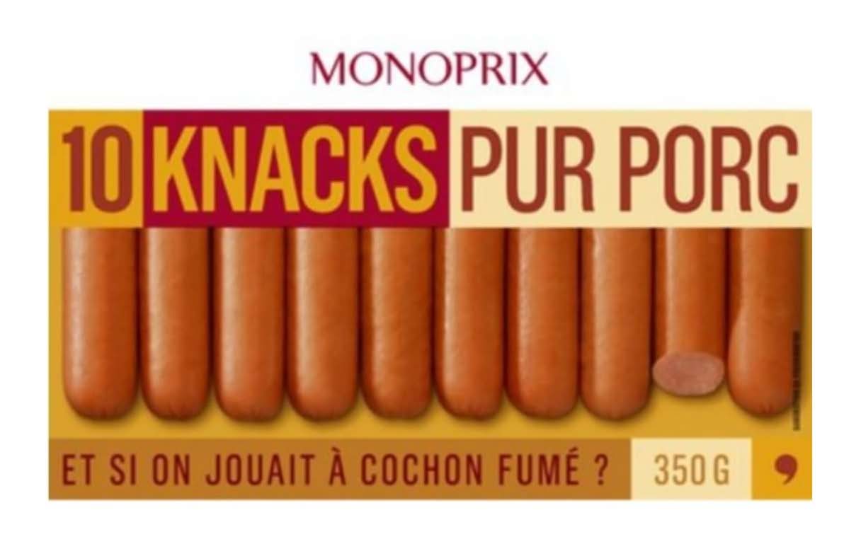 Monoprix - Knacks pur porc saucisses (10)