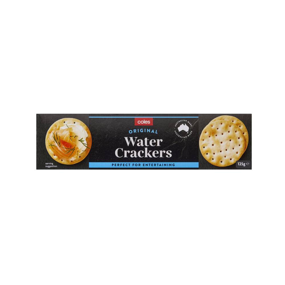 Coles Original Water Crackers 125g