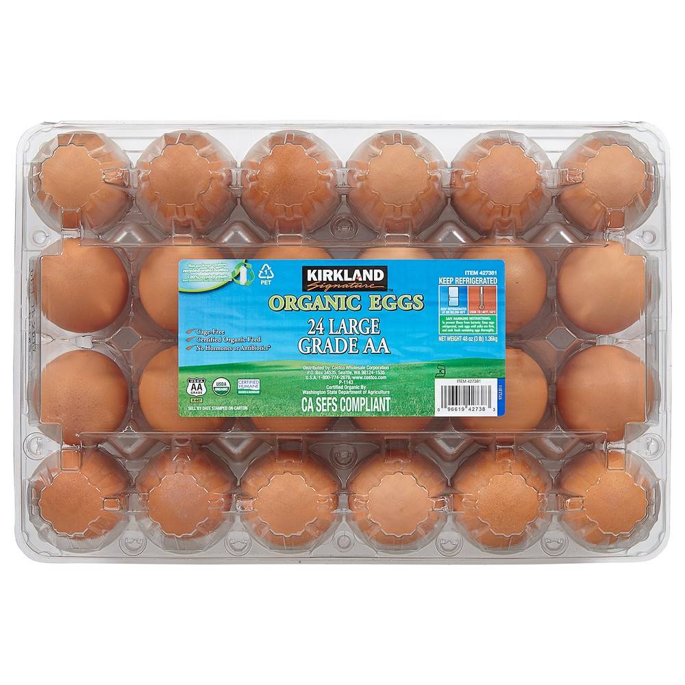 Kirkland Signature Organic Grade Aa Large Eggs (2.31 lbs)