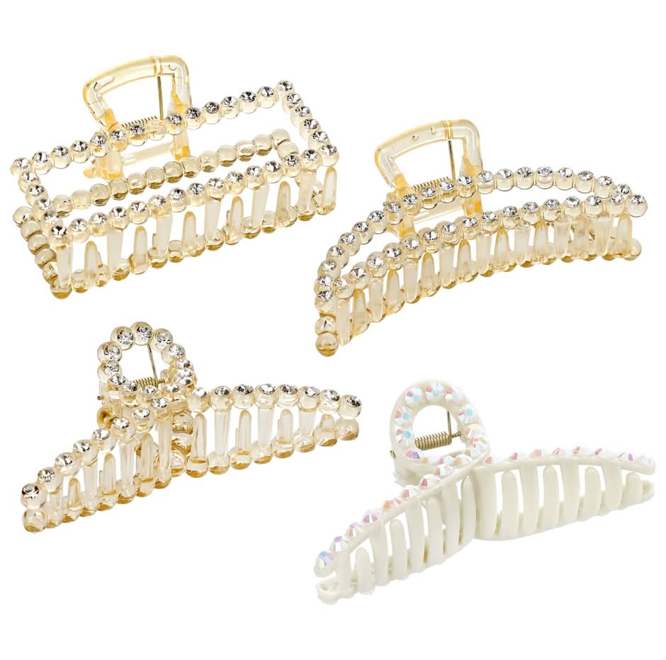 Assorted Fashion Jeweled Hair Claw Clips, 1 ct.